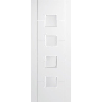 LPD Vancouver White Primed Small Lite Frosted Glazed Internal Door 78in x 30in x 35mm (1981 x 762mm)