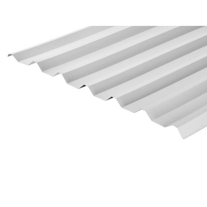 Cladco 34/1000 Box Profile PVC Plastisol Coated 0.7mm Metal Roof Sheet White - All Sizes