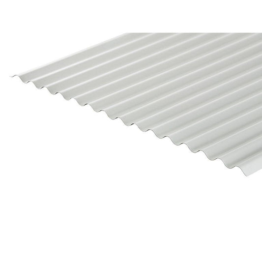 Cladco Corrugated 13/3 Profile PVC Plastisol Coated 0.7mm Metal Roof Sheet White - All Sizes