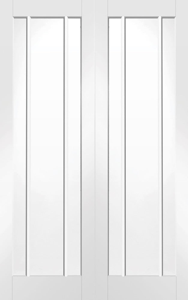 Image For XL Joinery Worcester Internal Rebated White Primed Door Pair with Clear Glass