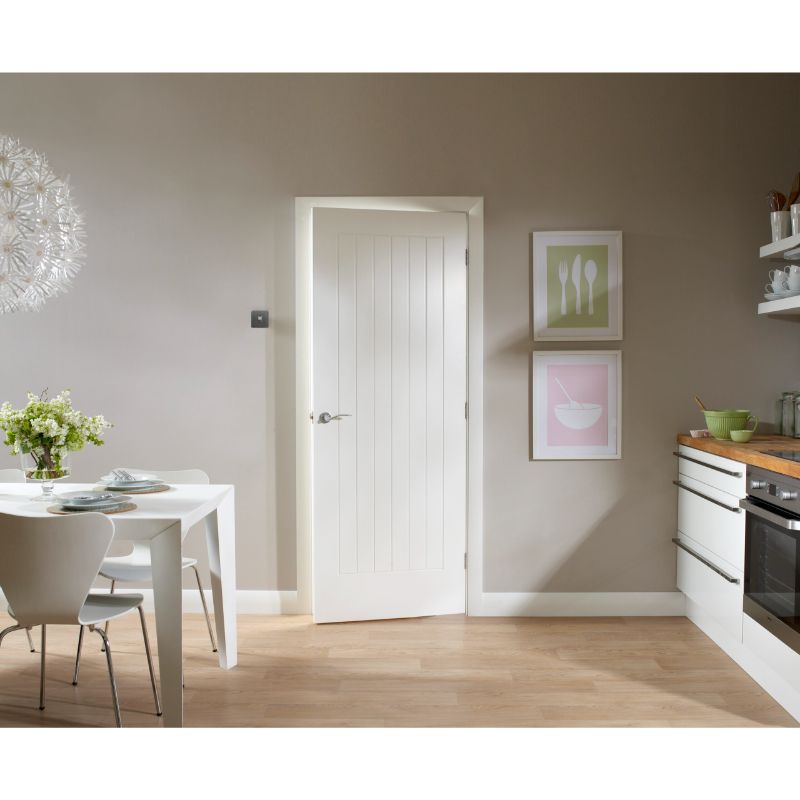 Image for XL Joinery Suffolk Internal White Primed Door 1981 x 533 x 35mm (21")