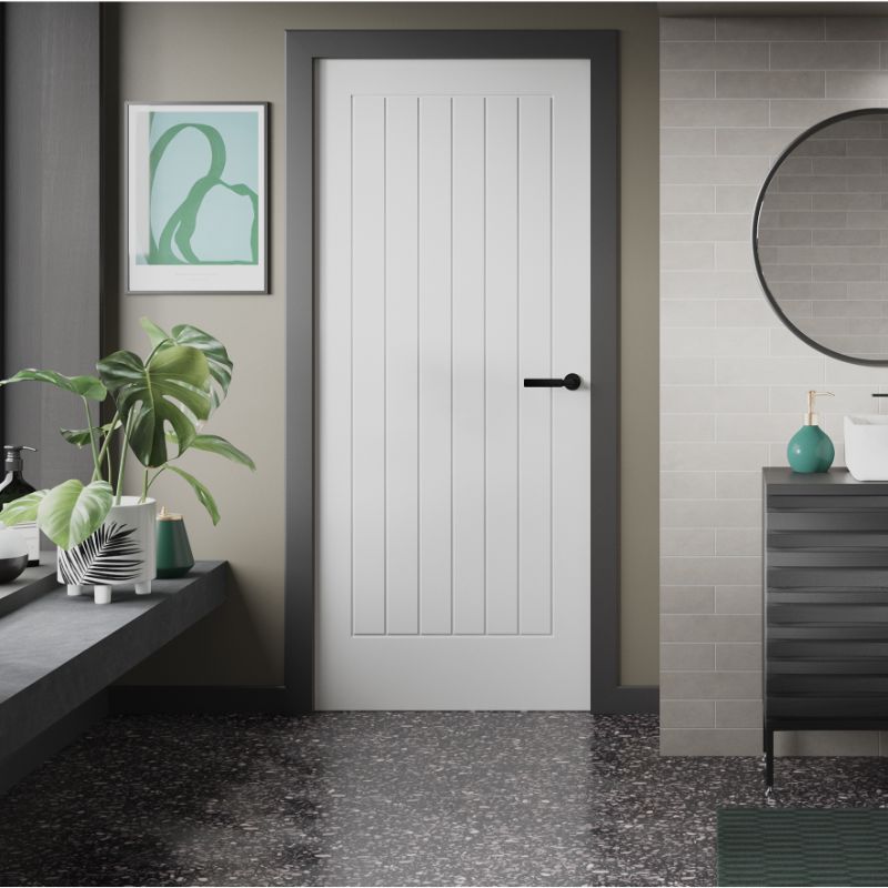 Image for XL Joinery Suffolk Internal White Primed Door 2032 x 813 x 35mm (32")