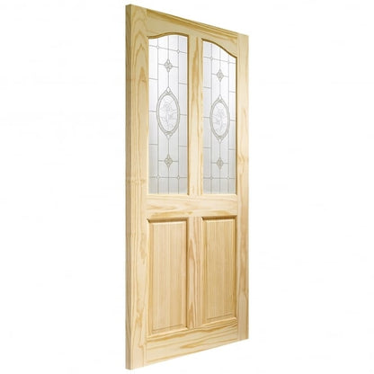 Image for XL Joinery Rio Internal Clear Pine Door with Crystal Rose Glass