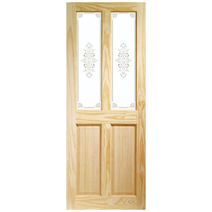 Image for XL Joinery Victorian 4 Panel Internal Clear Pine Door with Campion Glass