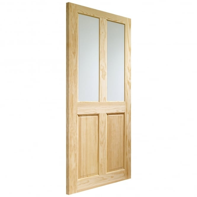 Image for XL Joinery Victorian 4 Panel Internal Clear Pine Door with Clear Glass