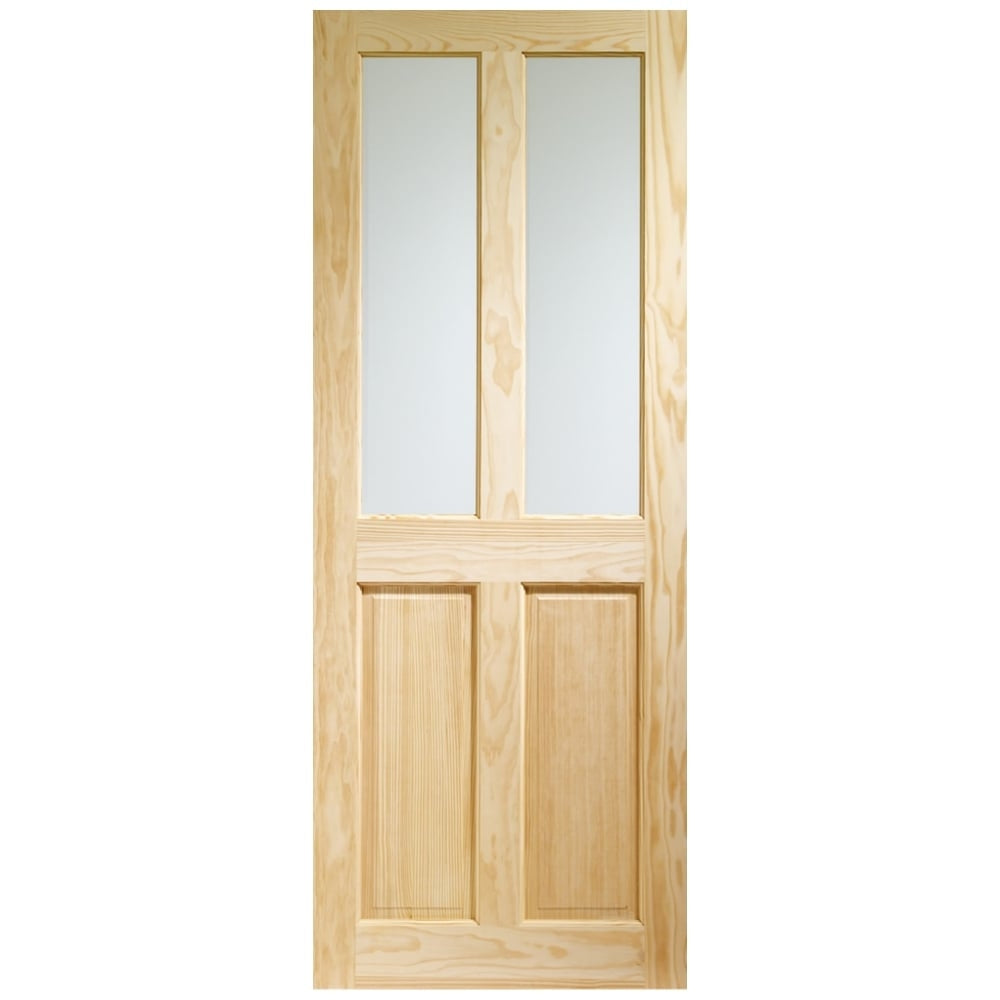 Image for XL Joinery Victorian 4 Panel Internal Clear Pine Door with Clear Glass