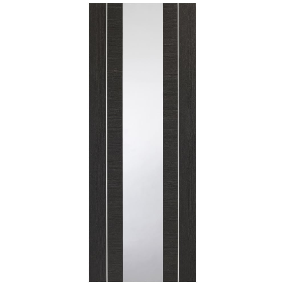 Image for XL Joinery Forli Pre-Finished Dark Grey Door with Clear Glass