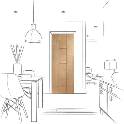 Image for XL Joinery Messina Pre-Finished Internal Oak Door