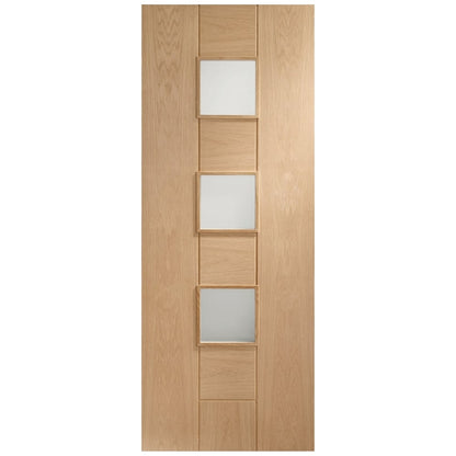 Image for XL Joinery Messina Pre-Finished Internal Oak Door with Clear Glass