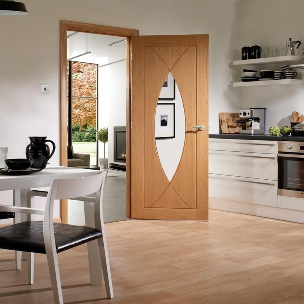 Image for XL Joinery Pesaro Pre-Finished Internal Oak Door with Clear Glass