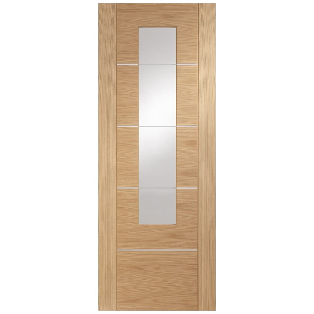 Image for XL Joinery Portici Pre-Finished Internal Oak Door with Clear Glass