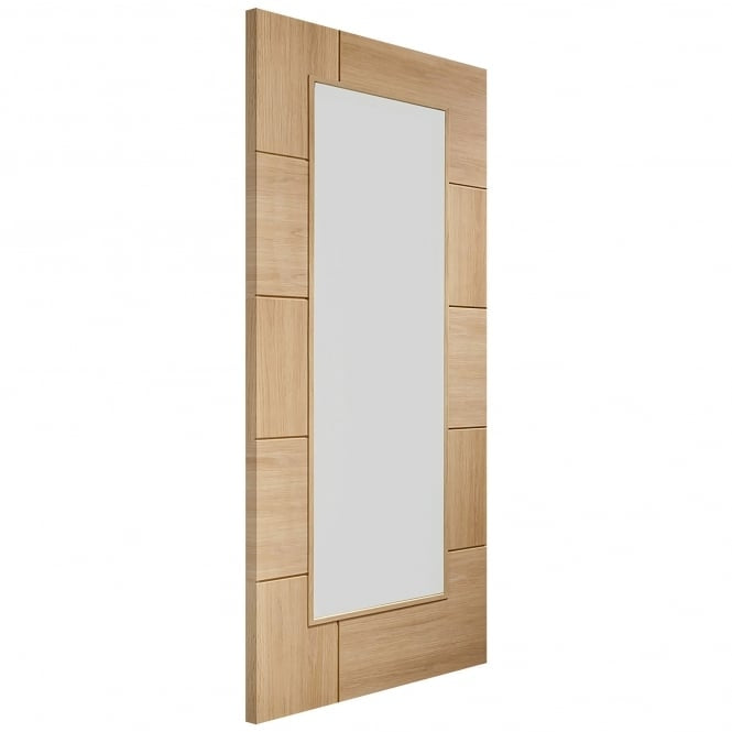 Image for XL Joinery Ravenna Pre-Finished Internal Oak Door with Clear Glass