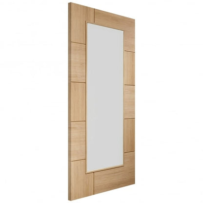 Image for XL Joinery Ravenna Pre-Finished Internal Oak Door with Clear Glass