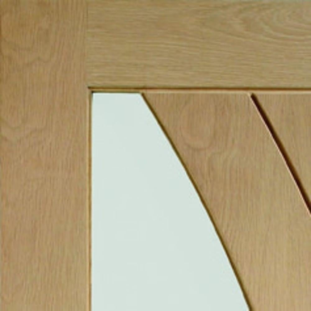 Image for XL Joinery Salerno Pre-Finished Internal Oak Door with Clear Glass