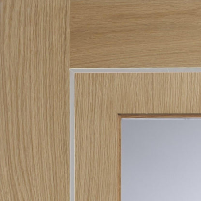 Image for XL Joinery Varese Pre-Finished Internal Oak Door with Clear Glass