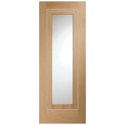 Image for XL Joinery Varese Pre-Finished Internal Oak Door with Clear Glass