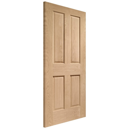 Image for XL Joinery Victorian 4 Panel Pre-Finished Internal Oak Fire Door