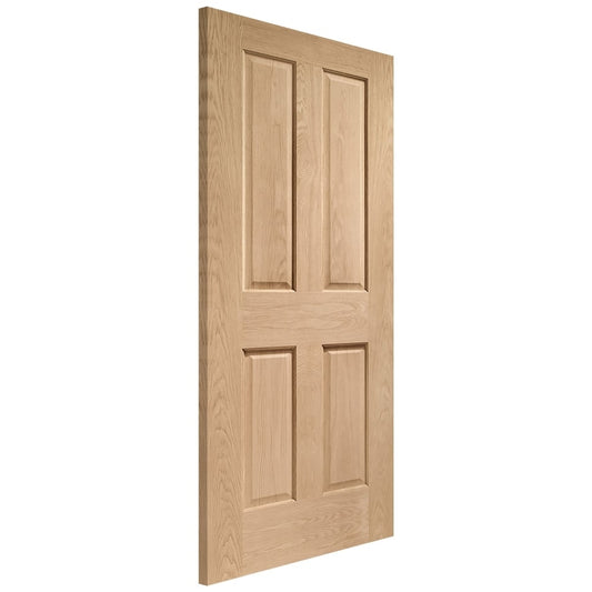 Image for XL Joinery Victorian 4 Panel Pre-Finished Internal Oak Fire Door