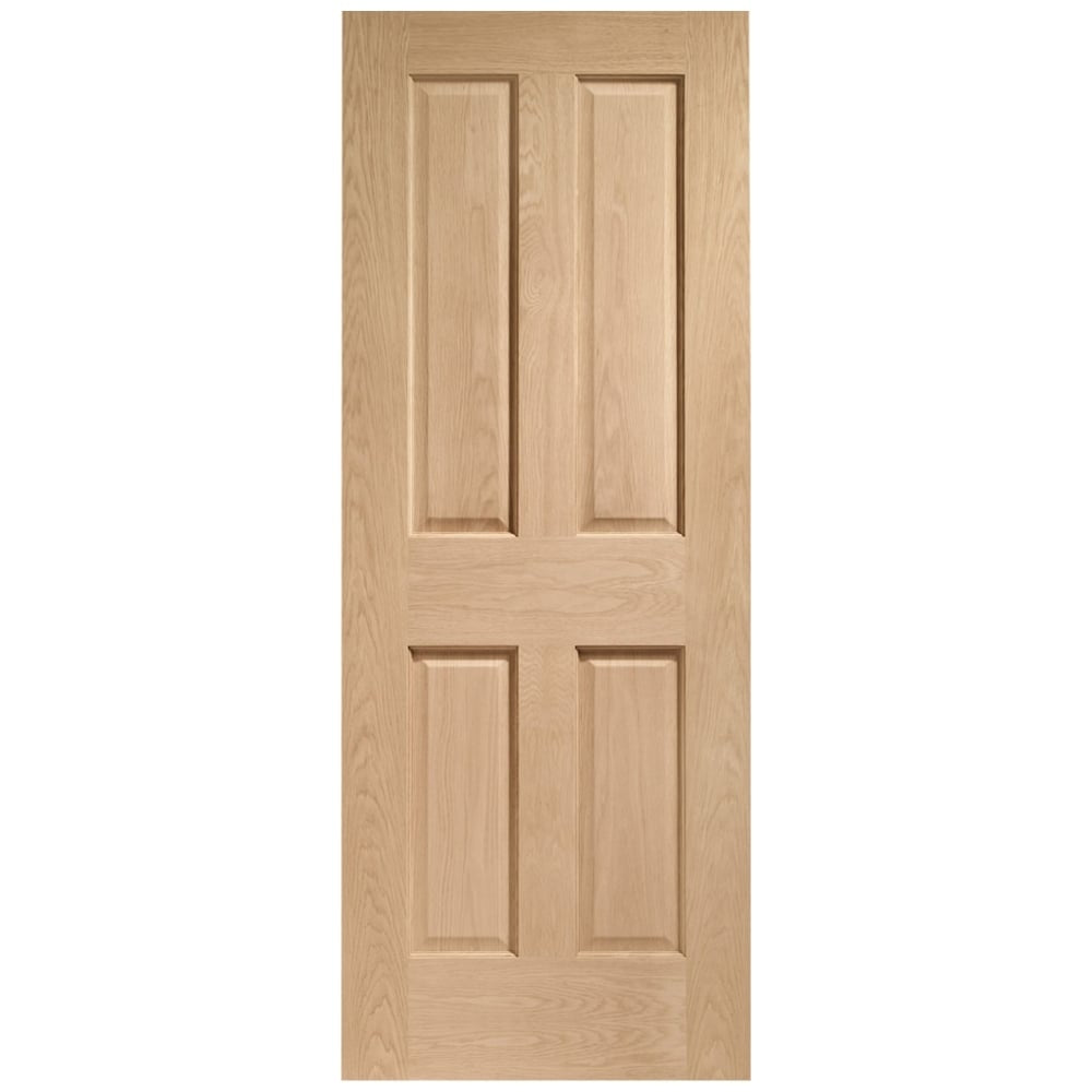 Image for XL Joinery Victorian 4 Panel Pre-Finished Internal Oak Fire Door