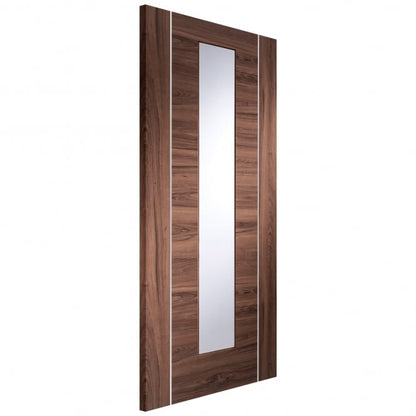 Image for XL Joinery Forli Pre-Finished Internal Walnut Door with Clear Glass