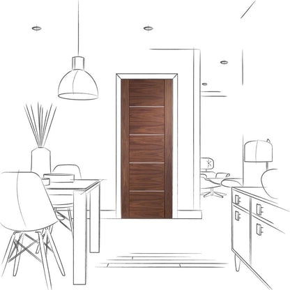 Image for XL Joinery Portici Pre-Finished Internal Walnut Door