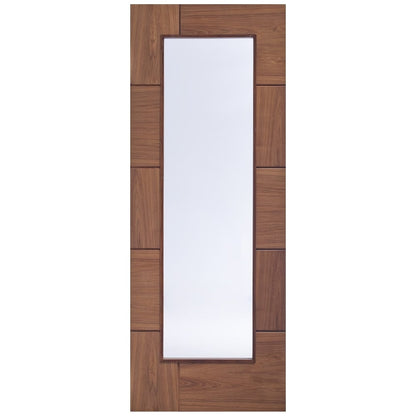 Image for XL Joinery Ravenna Walnut Pre-Finished Internal Door with Clear Glass