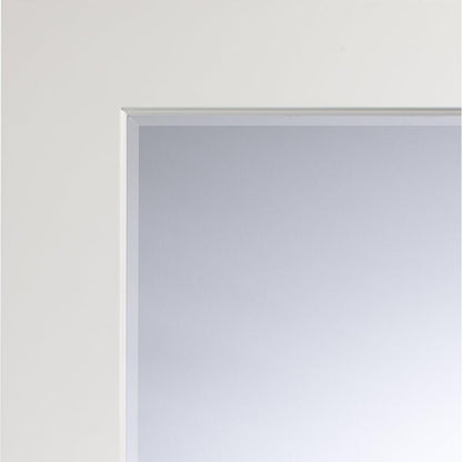 Image for XL Joinery Cesena Pre-Finished White Internal Door with Clear Bevelled Glass