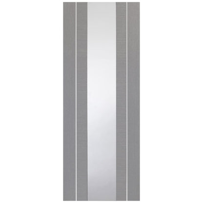 Image for XL Joinery Forli Pre-Finished Light Grey Door with Clear Glass