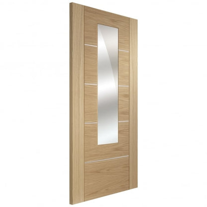 Image for XL Joinery Portici Pre-Finished Oak Door with Mirror Panel