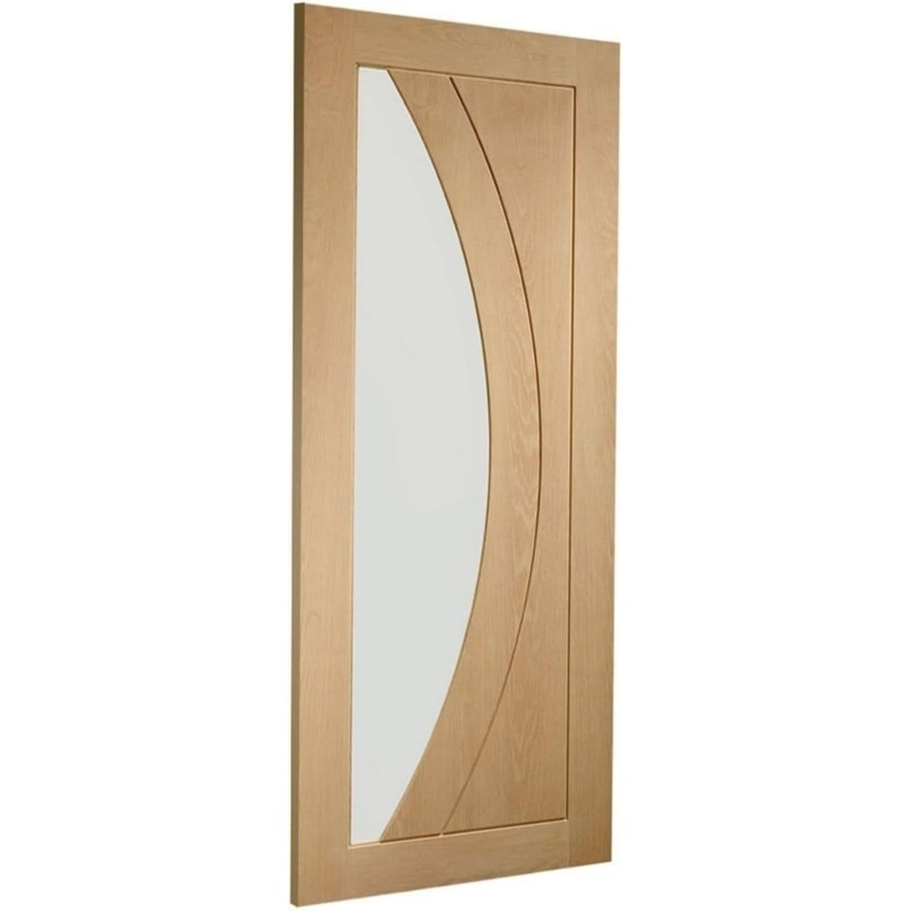 Image for XL Joinery Salerno Internal Oak Rebated Door Pair with Clear Glass