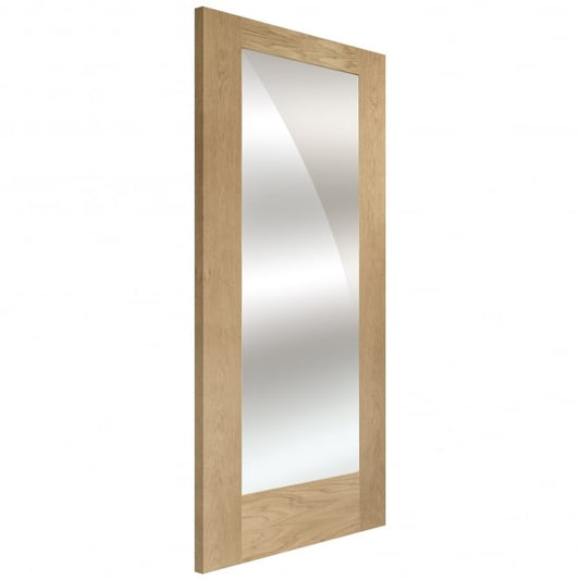 Image for XL Joinery Pattern 10 Internal Oak Door with Mirror Panel