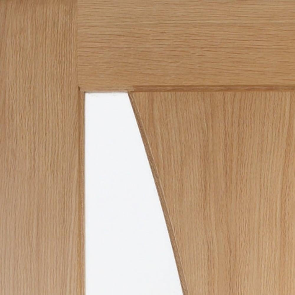 Image Of XL Joinery Verona Internal Oak Door with Obscure Glass