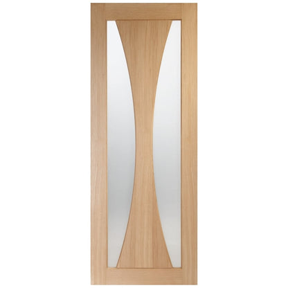 Image Of XL Joinery Verona Internal Oak Door with Obscure Glass