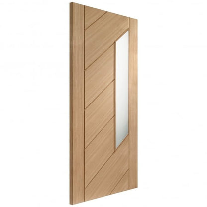 XL Joinery Monza Internal Oak Door with Obscure Glass 1981 x 762 x 35mm (30")
