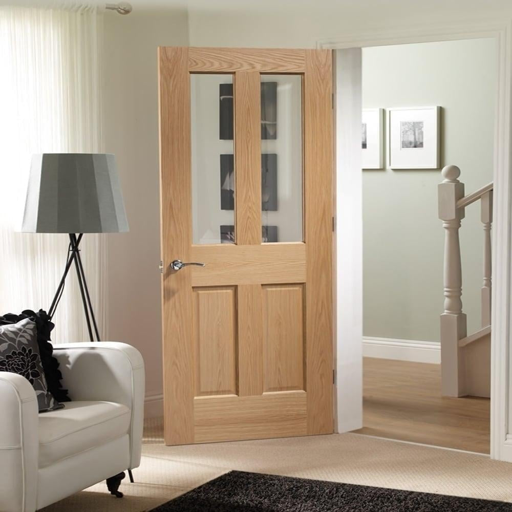 Image for XL Joinery Malton Internal Oak Fire Door with Clear Glass