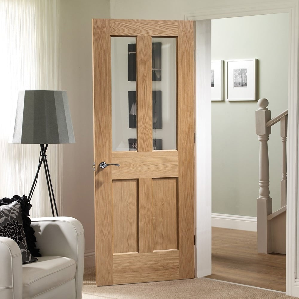 Image for XL Joinery Malton Shaker Internal Oak Door with Clear Glass