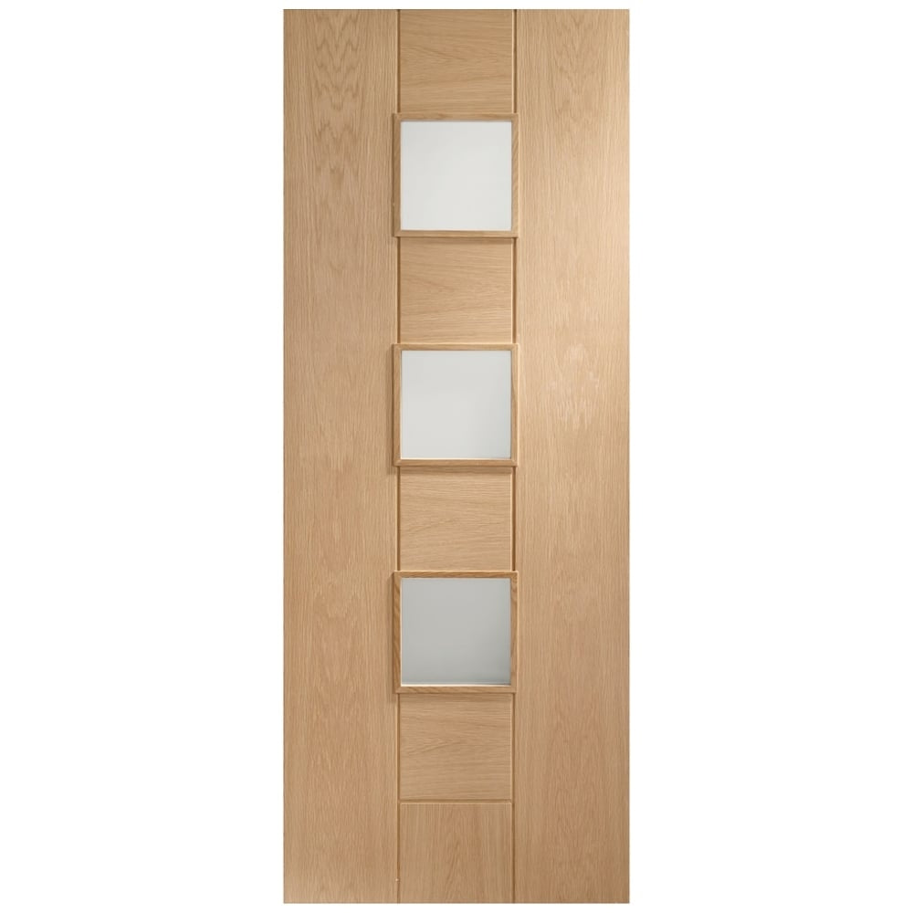 Image for XL Joinery Messina Internal Oak Door with Obscure Glass