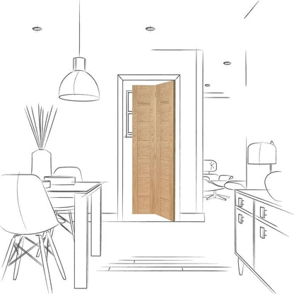 Image for XL Joinery Palermo Bi-Fold Internal Oak Door