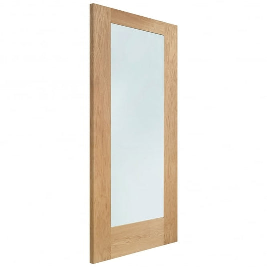 Image for XL Joinery Pattern 10 Internal Oak Door with Clear Glass