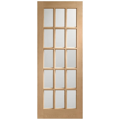 Image for XL Joinery SA77 Internal Oak Door with Clear Bevelled Glass