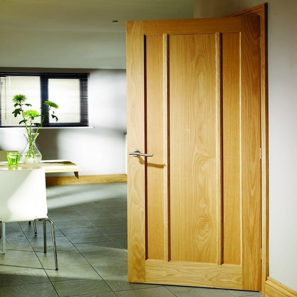 Image for XL Joinery Worcester 3 Panel Internal Oak Fire Door