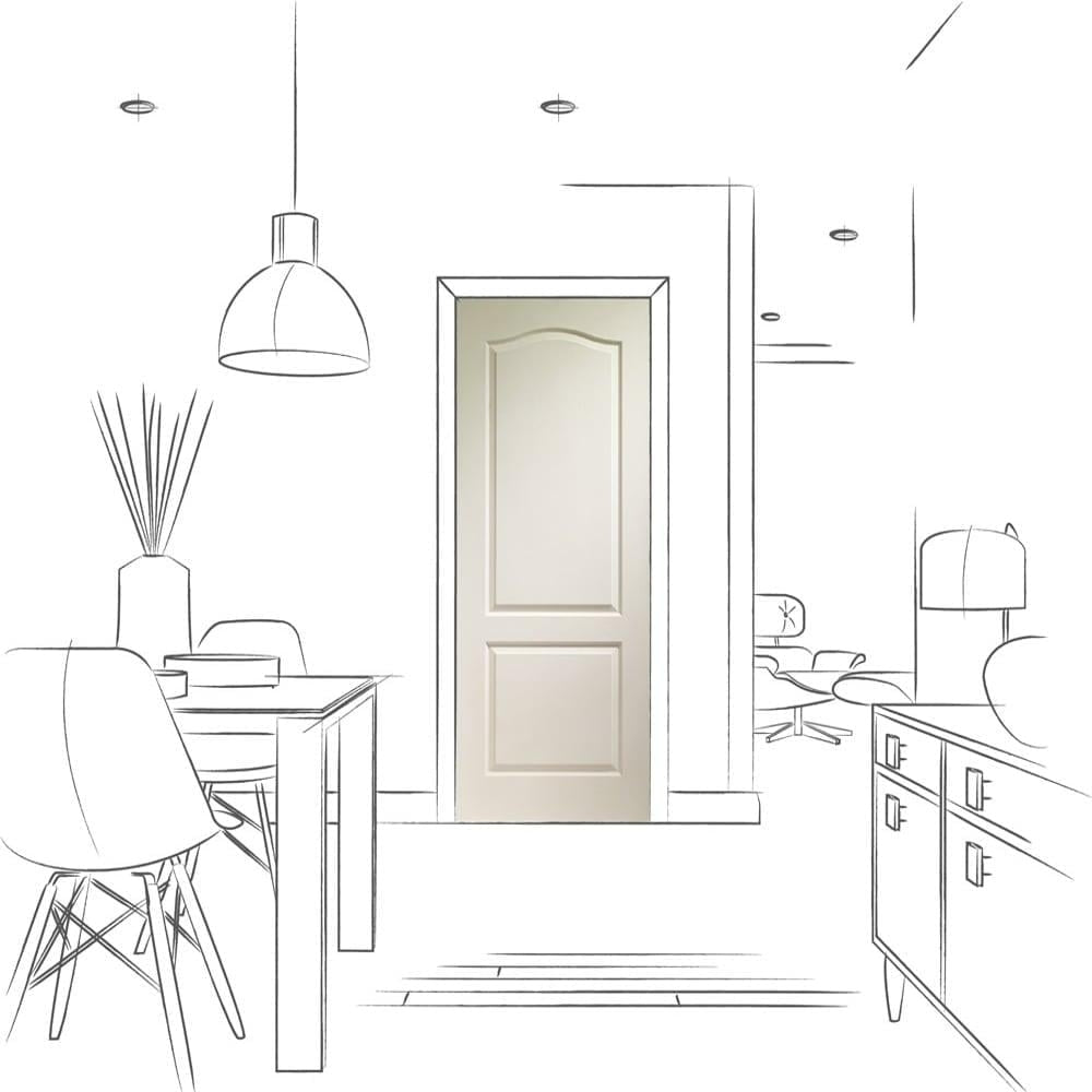 Image Of XL Joinery Classique 2 Panel Internal White Moulded Door