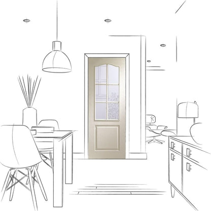 Image for XL Joinery Classique 6 Light Internal White Moulded Door with Clear Bevelled Glass