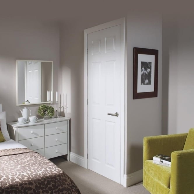 Image Of XL Joinery Colonist 6 Panel Internal White Moulded Door