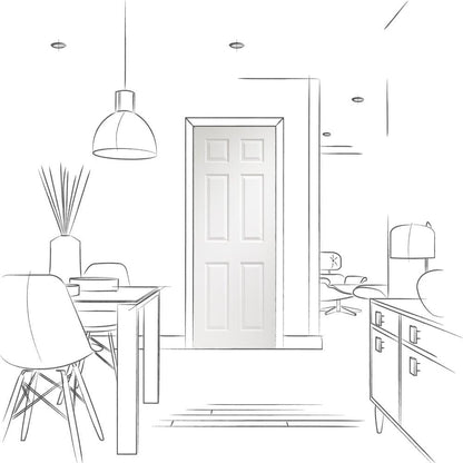 Image Of XL Joinery Colonist 6 Panel Internal White Moulded Door