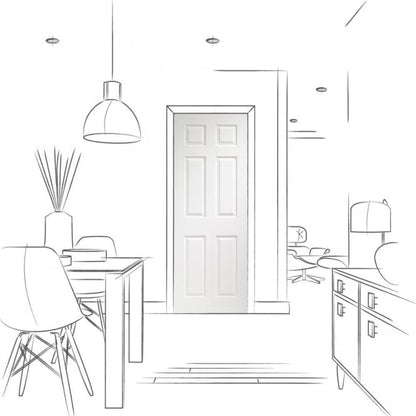 Image Of XL Joinery Colonist 6 Panel Internal Pre-Finished White Moulded Door