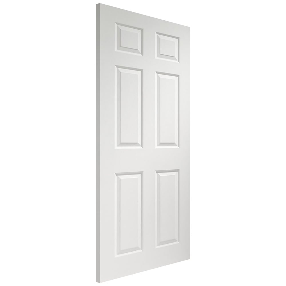 Image Of XL Joinery Colonist 6 Panel Internal Pre-Finished White Moulded Door