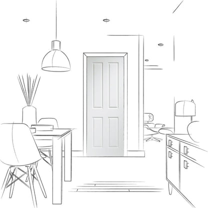 Image Of XL Joinery Victorian 4 Panel Internal White Moulded Door