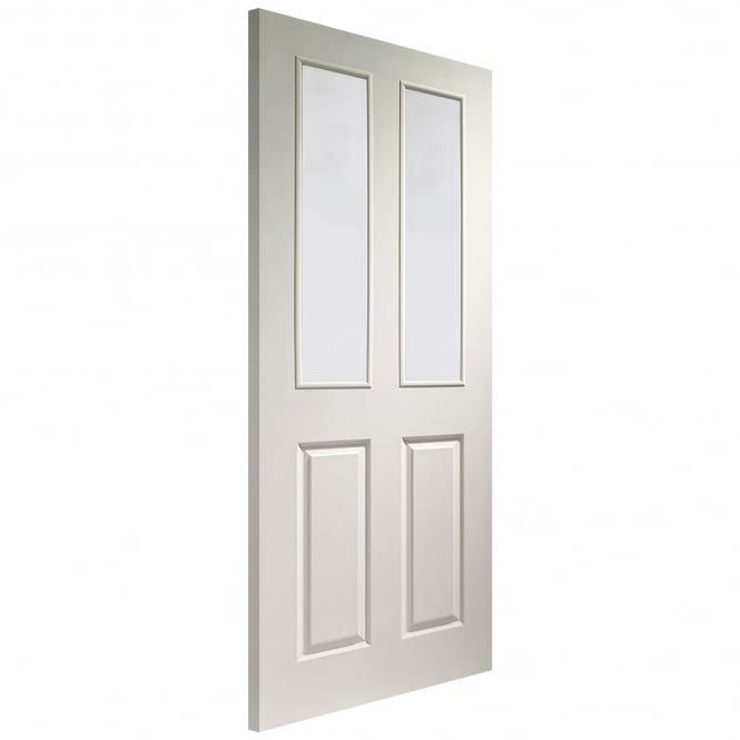 Image for XL Joinery Victorian Internal White Moulded Door with Clear Glass