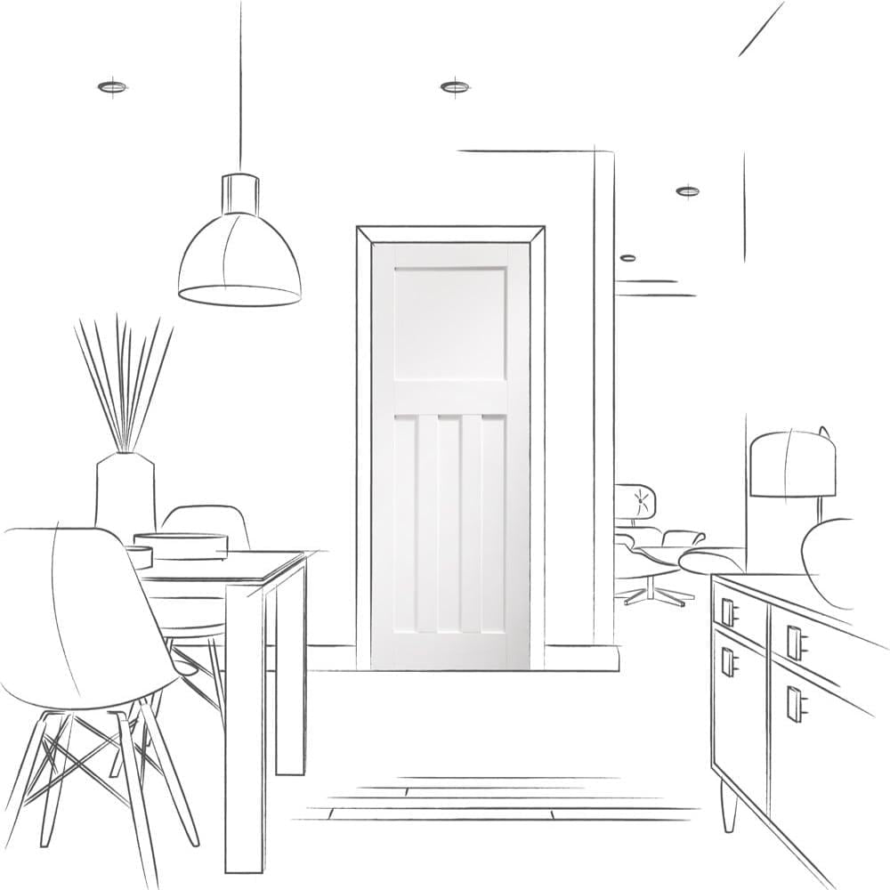 Image for XL Joinery DX Internal White Primed Door